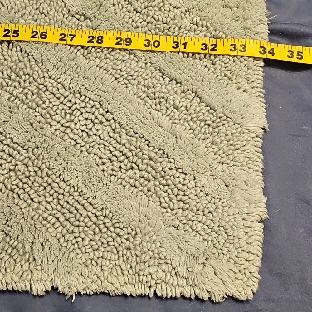 Nate Berkus Plush Chevron Bath Mat in Pale Green